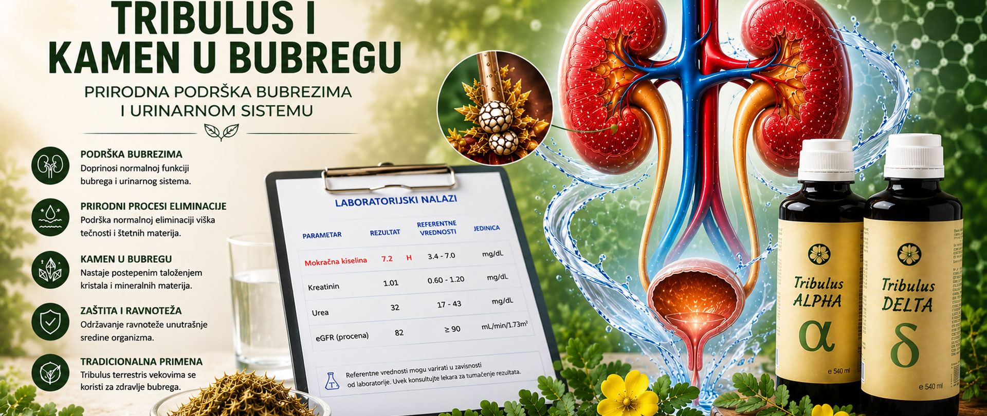 Tribulus i kamen u bubregu – bubrezi i urinarni sistem